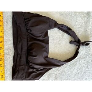 Lands' End Women's Halter Bikini Top Black Size M​